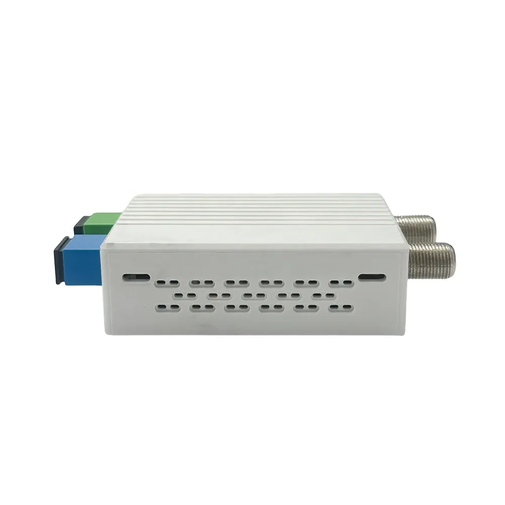 FTTH Catv Node 1550nm WDM OR18P Fiber Optic Mini Passive Optical Receiver 1 RF 2 RF Port Triplexer Mode With AGC WDM Function-boxintelecom