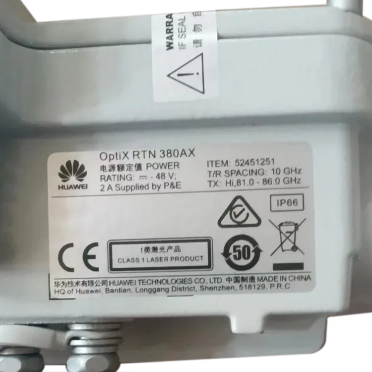 HW Rtn380 Series E-band RTN 380AX Full Outdoor RF Unit Microwave Equipment