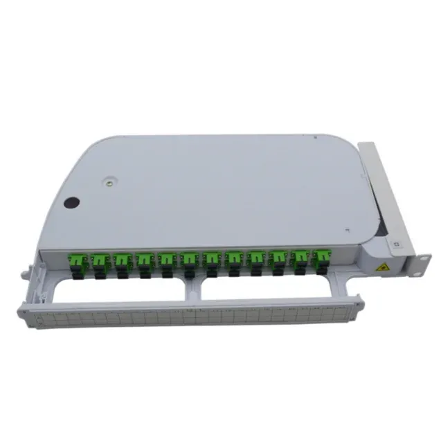 Sliding Type Indoor 24 Port Fiber Optic Patch Panel Wall Mount with SC Adapter