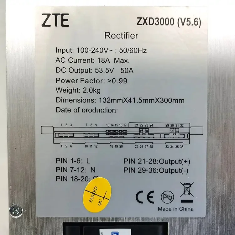 ZXD3000 V5.6 Switching Power Supply 3000W 48V Telecom Rectifier Module for 4G & WiFi Networks-boxintelecom