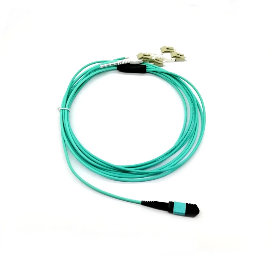mpo- mpo female connectors Fiber Patch cord 12 fiber Multi-mode OM3 mpo 30m otical fiber p