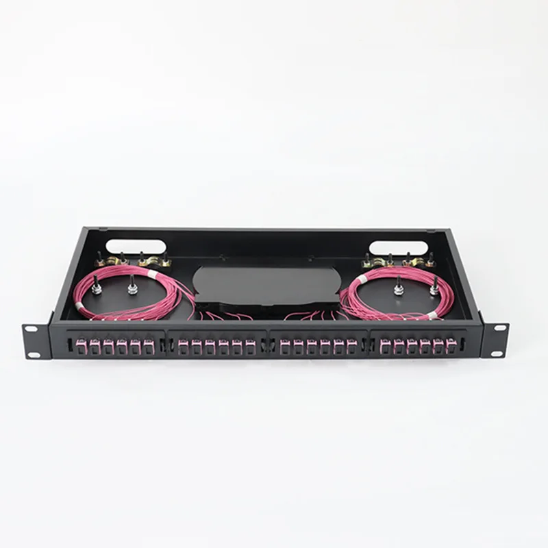 1U 24-Port SC Fiber Optic Patch Panel - Telecom-Grade Rack-Mount Optical Distribution Box 