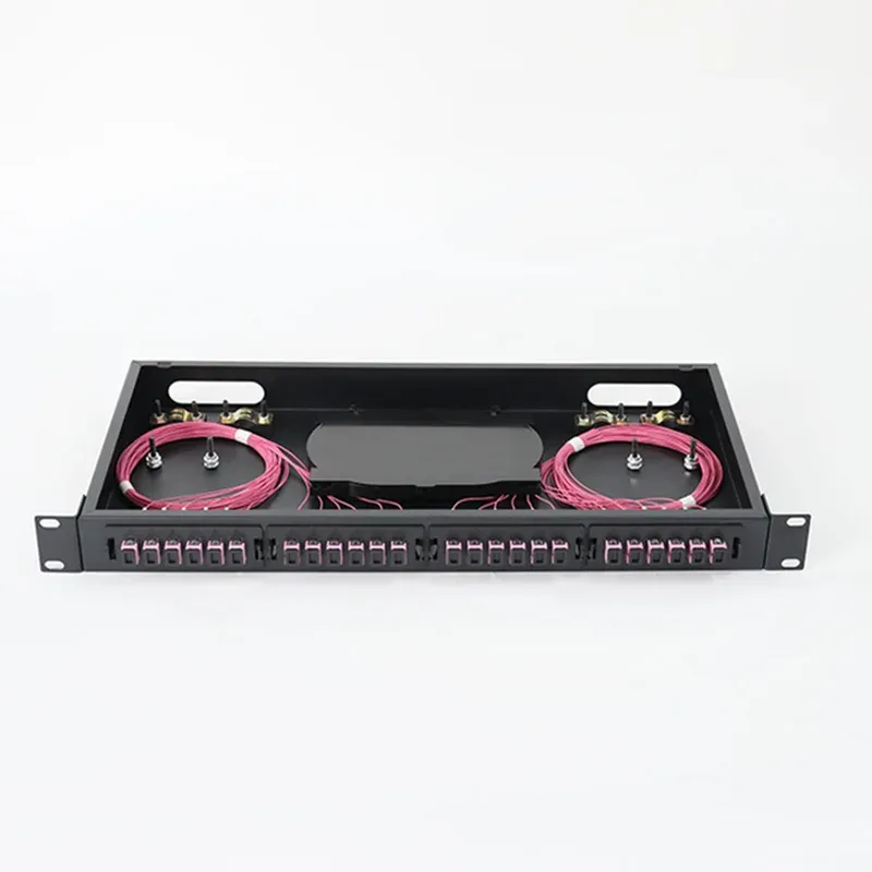 1U 24-Port SC Fiber Optic Patch Panel - Telecom-Grade Rack-Mount Optical Distribution Box 