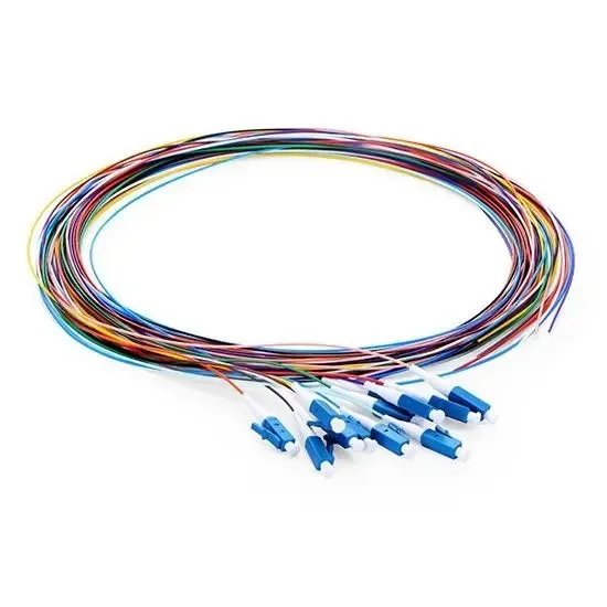 12 Cores Pigtail Fibers Single-Mode Bunch Fiber Optic Pigtail LC/UPC PVC/LSZH Outer Jacket