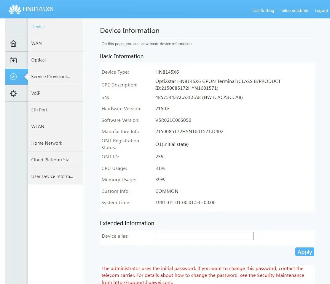 Hn8145x6 Hn8145x6 for Sale Dual Band HN8145X6 10G GPON ONT ONU Xgpon