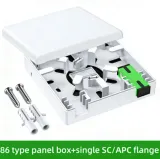 SC LC 86 Type Fiber Optic Faceplate Dual Port FTTH Terminal Box Desktop Optical Cable Outl