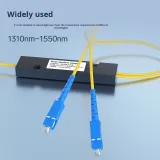 1*2 PLC Fiber Optic Splitter SC UPC 2 Way FTTH Splitter Single Dual Three Window Coupler