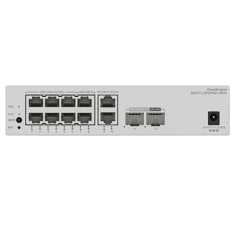 S5751-L8P2PN2X-RUA 98012495 Ethernet Switch with 8*10/100/1000base-T 6*PoE+ ,