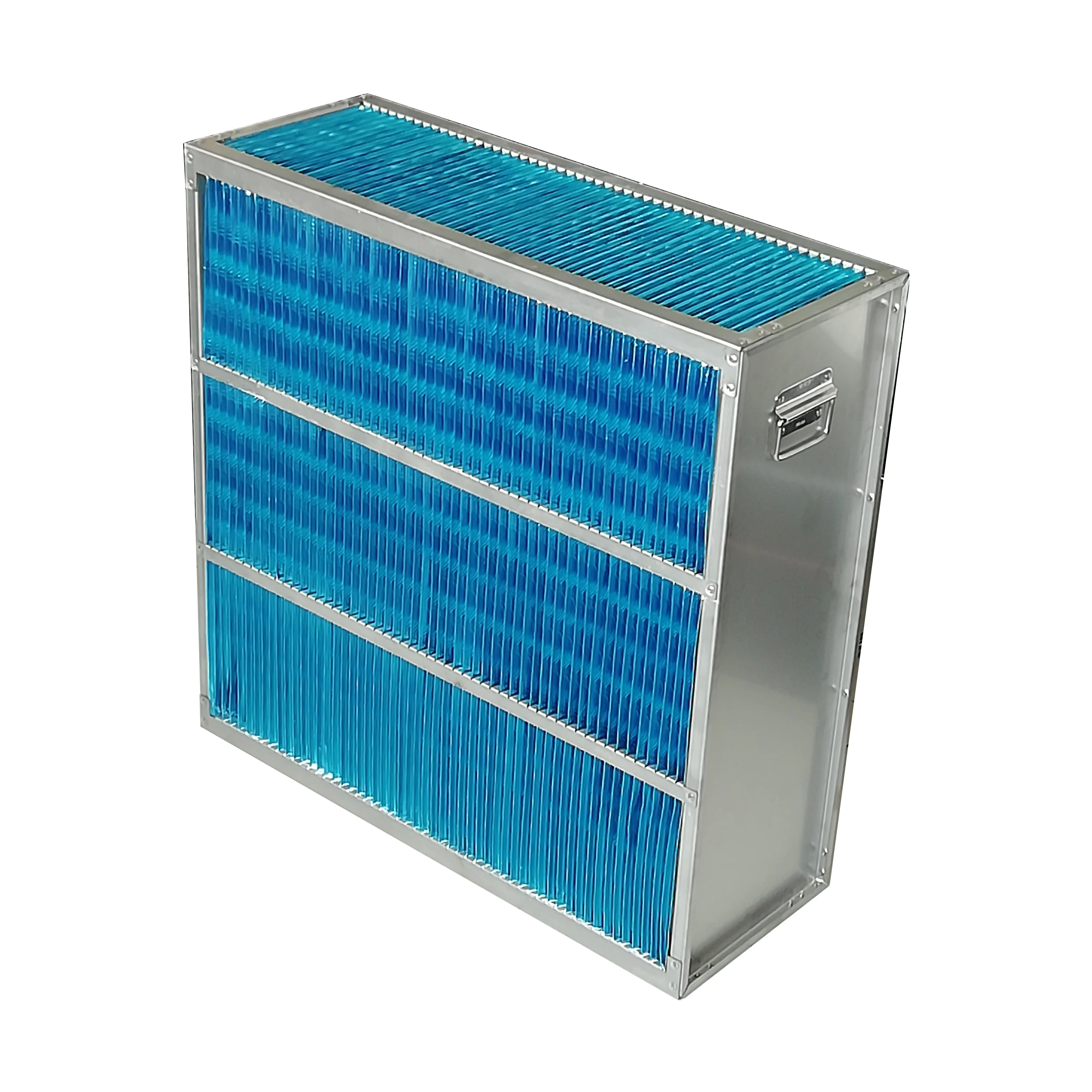 Aluminium Air to Air Cross Flow Plate Heat Exchanger Core - Size 600x600x600 MM, for Food Processing Industry