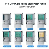 144 Core Cold Rolled Steel Fiber Optic Distribution Box with FC/SC/APC Adapters for FTTH S
