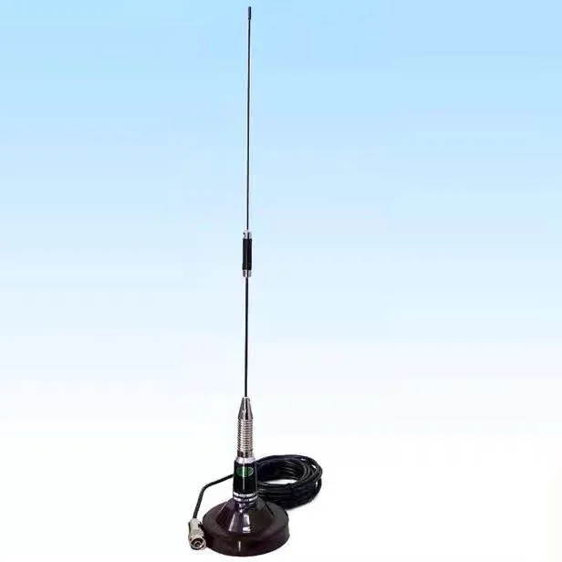 VHF 134-173MHz 1.1M 3.5dBi Mobile Antenna Spring-loaded Vehicle-mounted Whip Antenna with 