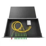1U Rack Mount PLC Splitter 1*8 SC/APC Outdoor Fiber Optic Equipment for 4G/3G/WiFi Network