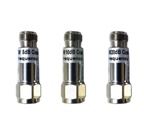 Low VSWR 5W 5dB 10dB 20dB  0-3GHzRF Fixed  Coaxial  Rf Attenuator with N Male to N Female 