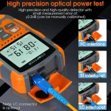 Optical Power Meter AUA-M50 Fiber Optic Tester (-50~+26dBm) Built-in VFL+OPM 4-in-1 Optica