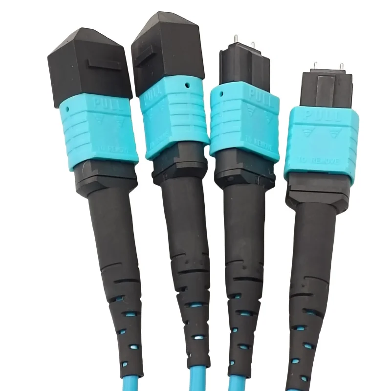 Hot sale 1m 5m 20m MPO Trunk Cable to MPO-12 UPC Male 48 Fibers Multimode OM4 Plenum OFNP Type B Double Jacket-boxintelecom