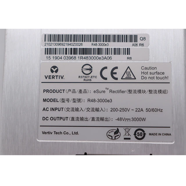 Original Emerson Communication Power Supply System 48v Telecom Power Supply R48-3000E3 rectifier r48-3000e3-boxintelecom