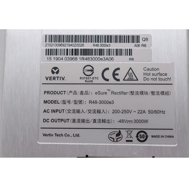 Original Emerson Communication Power Supply System 48v Telecom Power Supply R48-3000E3 rectifier r48-3000e3-boxintelecom