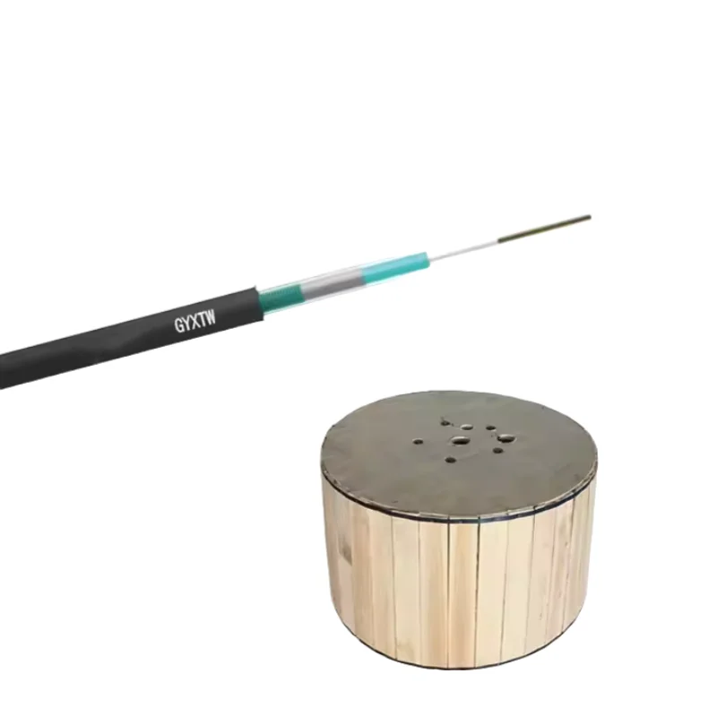 GYXTW Outdoor Overhead Armored Light Single Mode Loose Tube Fiber Optic Cable with 2 4 6 8 12 24 Cores Armored Cable-boxintelecom