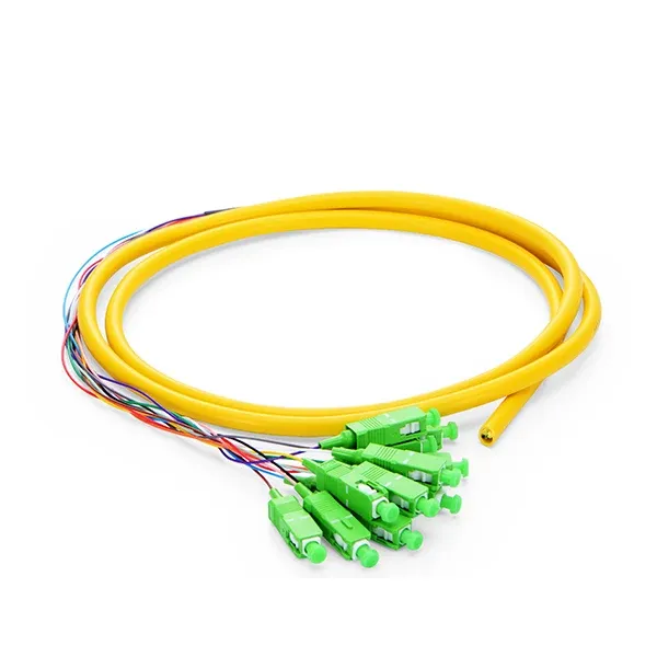 Hot Sale 12 Core 1meter Sc/APC Optic Sm Fiber Pigtail 0.9mm 9/125 Colours Patch Cord Fiber
