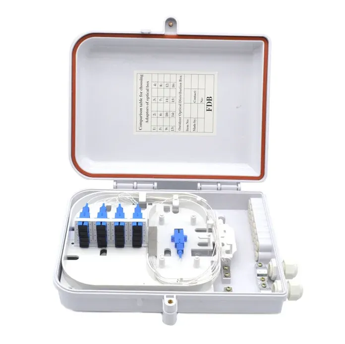 PC ABS 16 Core Fiber Optic Distribution Box FTTH for 1x16 PLC Splitter, IP65 Outdoor-boxintelecom