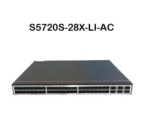 S5720S-28X-LI-AC 24x GE RJ45 + 4x 10GE SFP+ Layer 3 Managed Switch 108Mpps 336Gbps