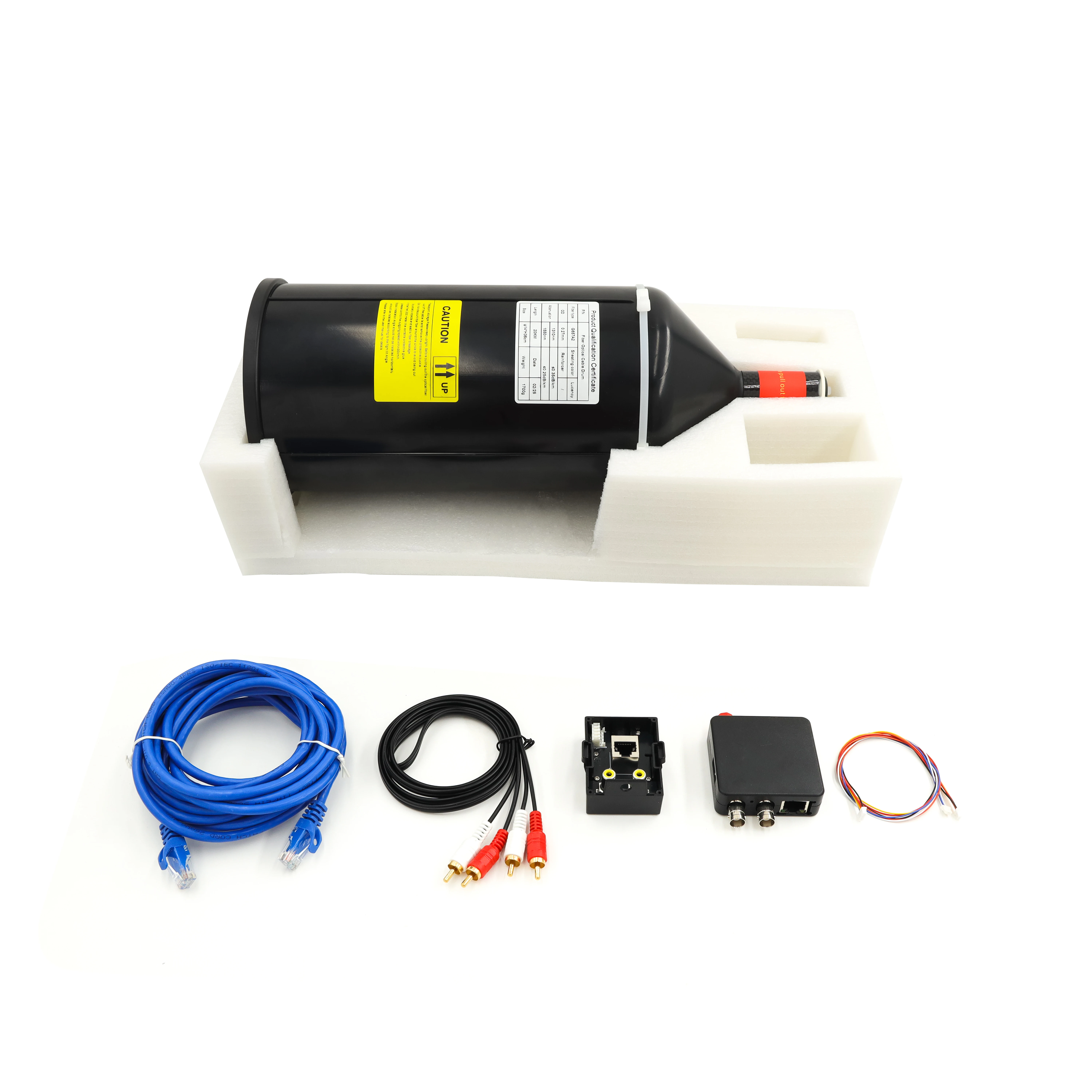 Drone towing fiber optic barrel Fiber barrel parameters 10KM