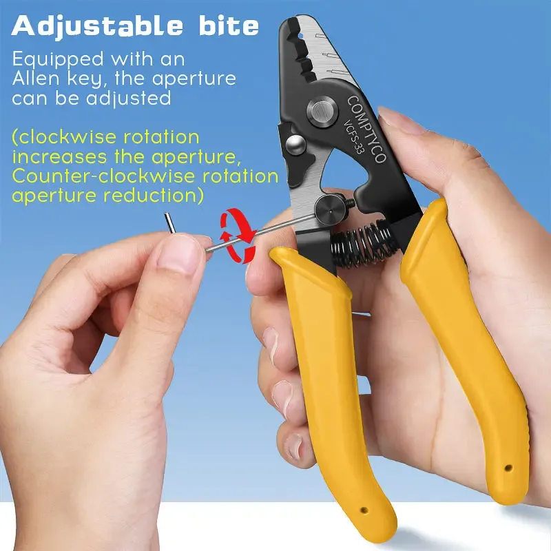 FTTH Cable Miller Pliers Fiber Jacket Remover Stripper Tool Fiber Optical Stripper VCFS-33