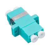 Optical LC-OM3 Dual Core Fiber Adapter 10G Dual Fiber Coupler Multimode OM3 Flange Plate O