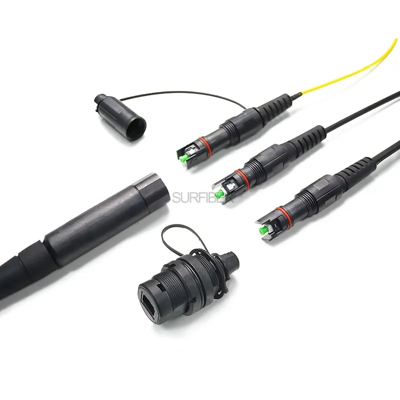 RRU 5G Compatible Hptic SC/APC H Connector IP67 Waterproof SM Fiber Optic Patchcord for FTTH GSM