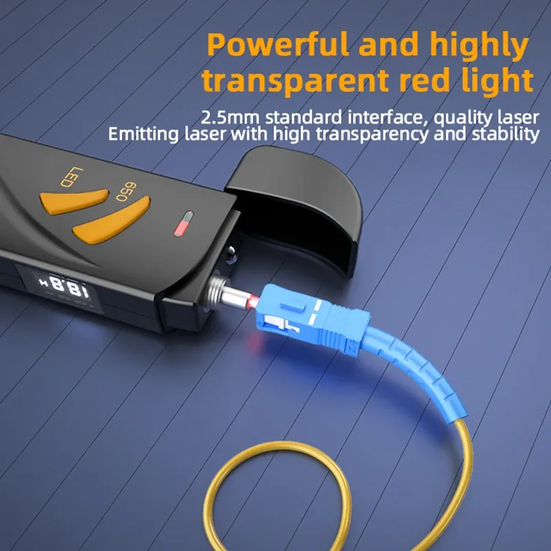 GUANGYAN B3A VFL with LED Visual Fault Locator Optical Fiber Cable Tester Pen VFL Recharge