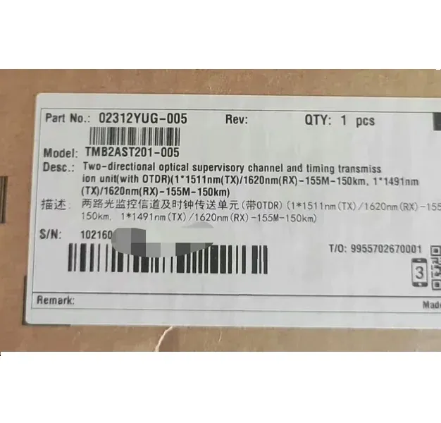 HW OSN board OptiX OSN 1800 TMB2AST2 Two-directional optical supervisory channel and timin