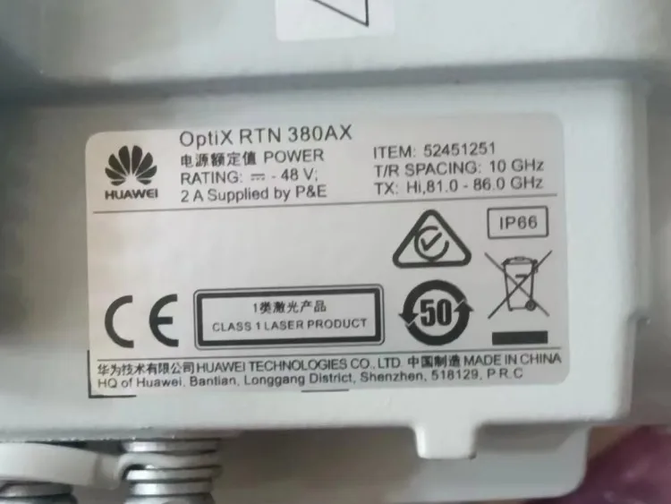HW E-band RTN 380AX Outdoor Cabinet System SLEMSITE167 SLEMSITE168 IDU ODU Microwave Unit