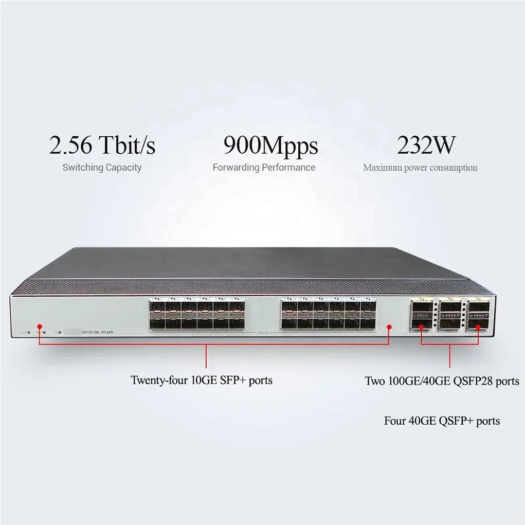 HW S6720-30L-HI-24S 02351MXR S6700 Series poe 1000mbps network switch for business