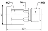 DC-27GHz 2W 50Ω 1-10dB 20dB 30dB Coaxial Fixed Attenuators with SMAF Used in Test&Measurem