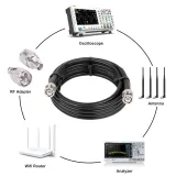 Coaxial Cable 50 ohm RG8X Coax Cable Ultra Low Loss BNC Jumper Cable for Antenna RF Radio 