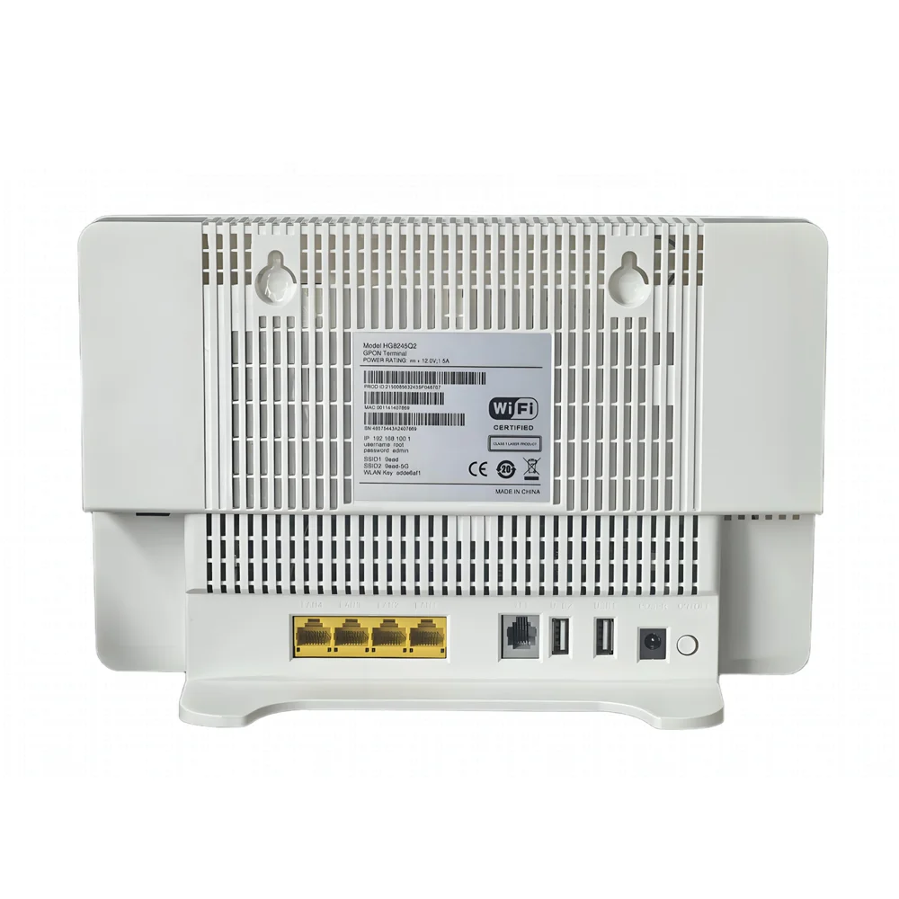 FTTH Routing Type ONT GPON ONU HG8245Q 4GE+1TEL+2USB+WIFI 2.4G 5G Dule Band WiFi Modem Router-boxintelecom