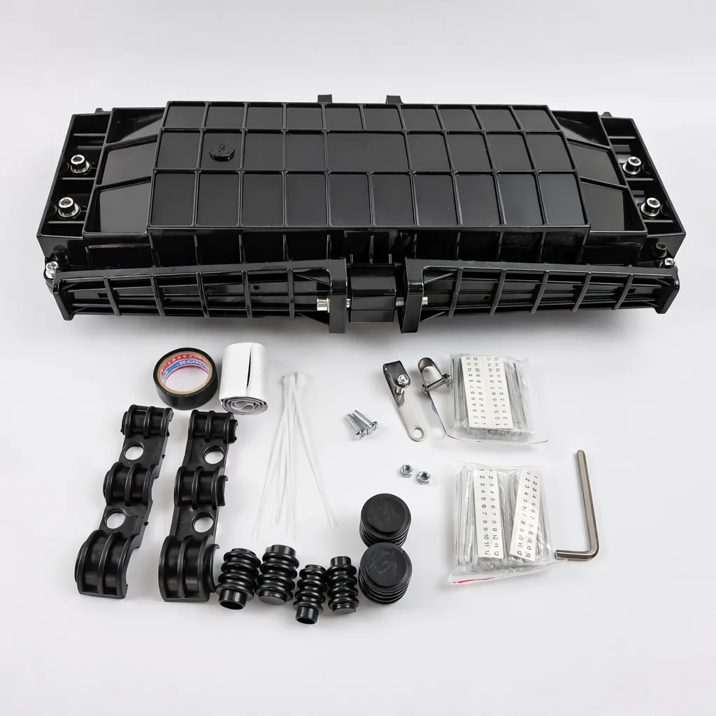 Madidi Fiber Optic Box 24/48/96 Cores Horizontal Joint Closure Splice Enclosure with 3 Inl