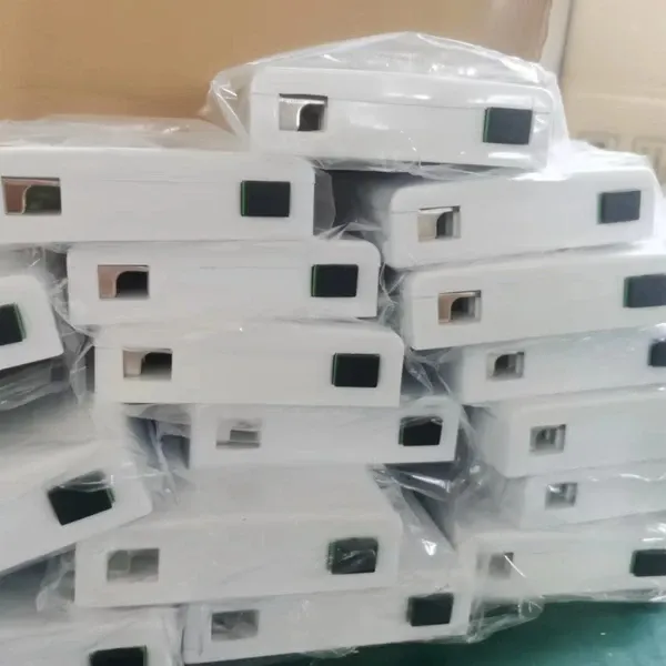 QD-APT Socket Fiber Ftth Box 2 Ports Desktop Wall Socket Terminal ABS Fiber Optic Junction