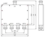 Factory 50W RF 4 way  power splitter divider