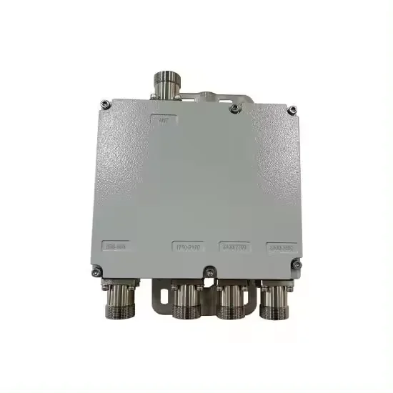 High Quality 698-960/1710-2170/2400-2700/3300-3800MHz Quadplexer RF Combiner Low PIM -155dBc for