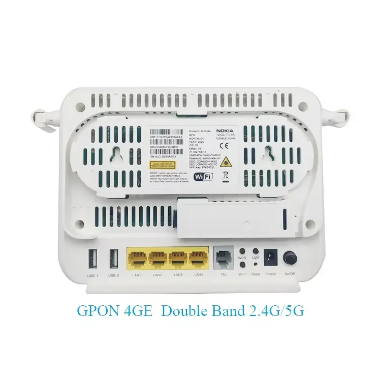 G-140W-C/G-1425-MA Optical Transmitter 4GE+1TEL+2USB+WIFI 2.4G/5G 5DBi Dual Band Fiber Optic Equipment for FTTH-boxintelecom