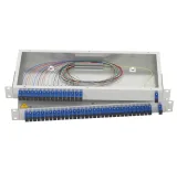 Rack-Mounted Fiber Optic PLC Splitter 1x8/1x16/1x32, Enhanced Thickened Steel Frame SC/UPC