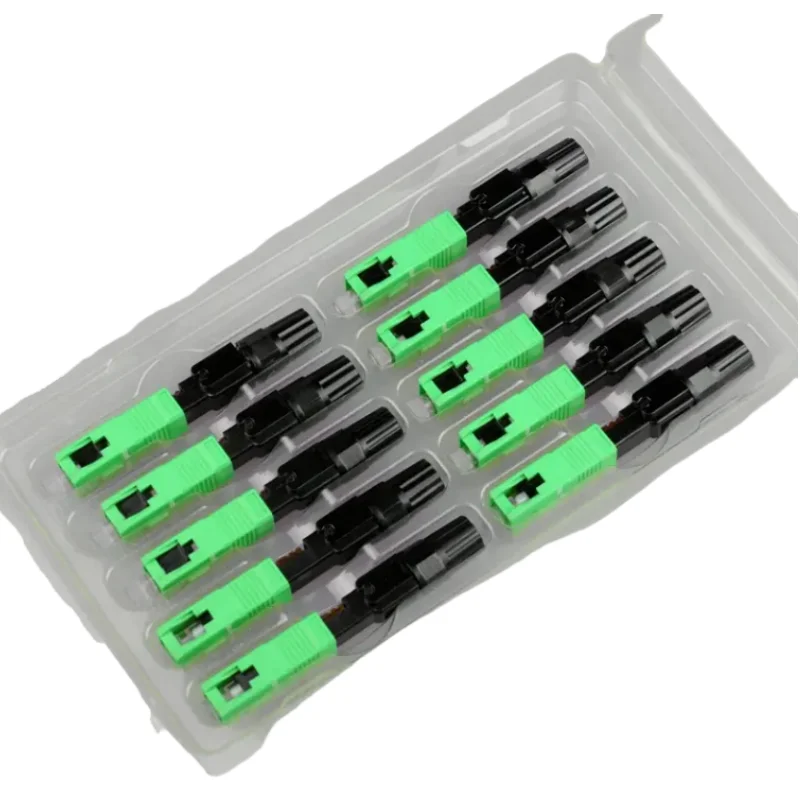 SC APC Fast Fiber Optic Quick Connectors Reusable Connectors Adapter Embedded 55mm Single Mode Fiber-boxintelecom