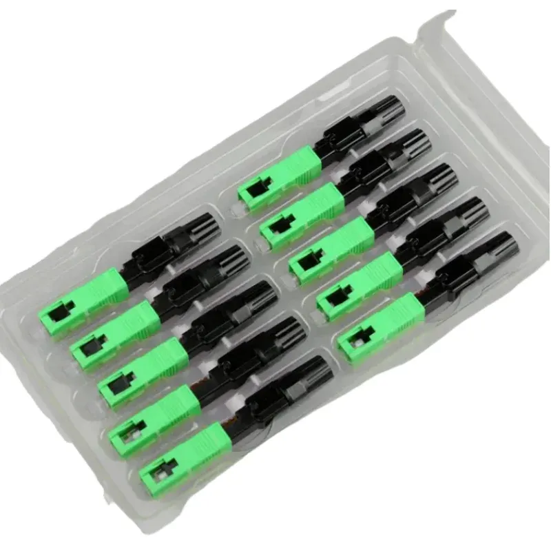 SC APC Fast Fiber Optic Quick Connectors Reusable Connectors Adapter Embedded 55mm Single Mode Fiber-boxintelecom