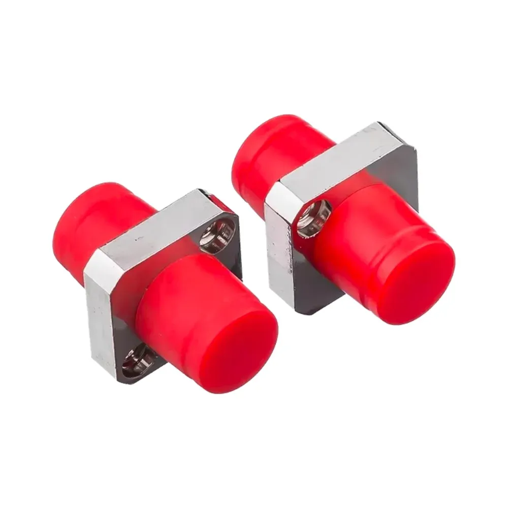 High Quality FC Single Mode Fiber Optic Adapter Square Metal Flange Coupler for FTTH Netwo