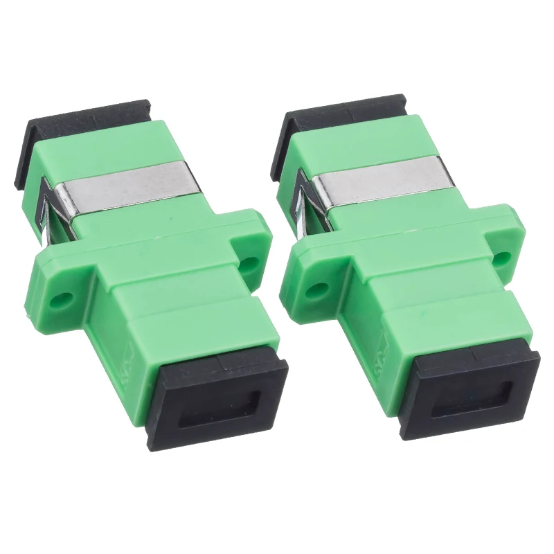 Single Core Fiber Optic Adapter Telecom Grade Optical Sc/Apc Coupler Flange Connector for FTTH 3G Network SM Fiber Type-boxintelecom