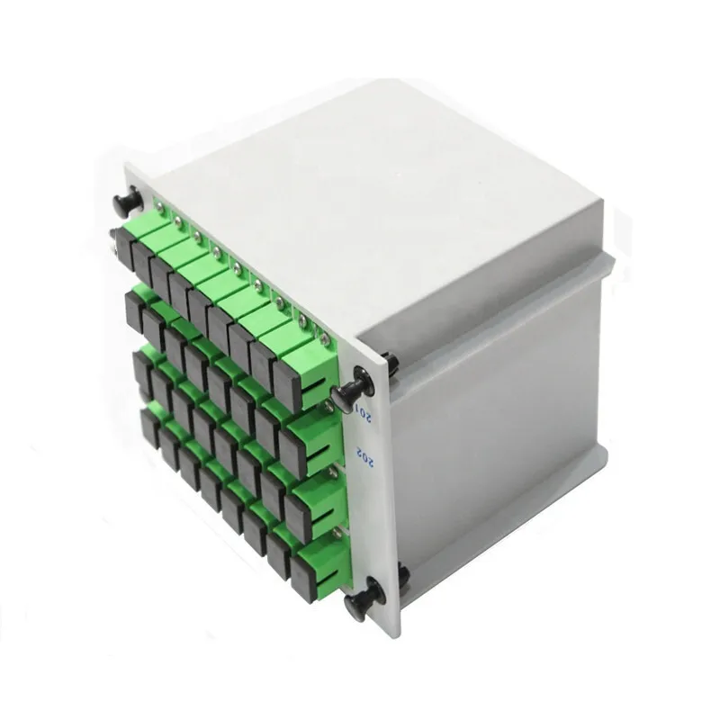 APT Card Type PLC Splitter SC/APC 1x32 Cassette Optical Fiber Plug-in Singlemode for FTTX 