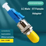Single-Mode LC-ST Male-Female Fiber Optic Adapter Jumper Pigtail Flange Coupler Converter 