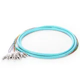 12 Fibers OM3&OM4 Multimode Bunch Fiber Optic Pigtail, PVC/ LSZH Outer Jacket
