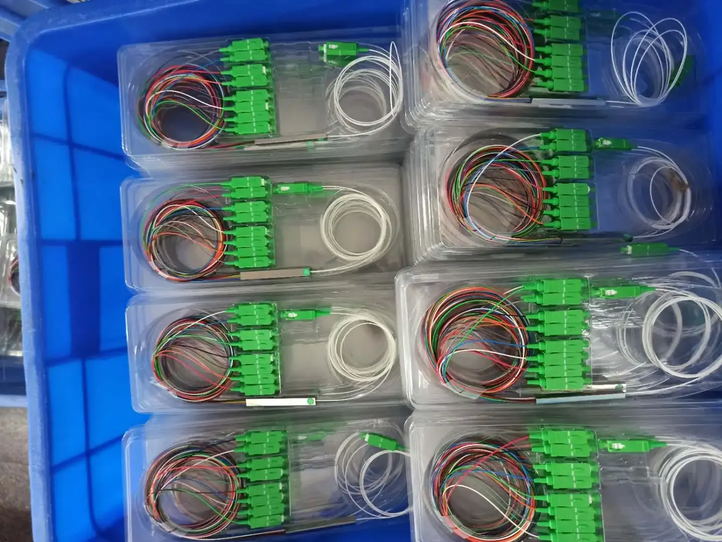 Fiber Optic 1x2 1X4 1X8 1X16 1X32 1X64 Plc Splitter With SC APC Connector
